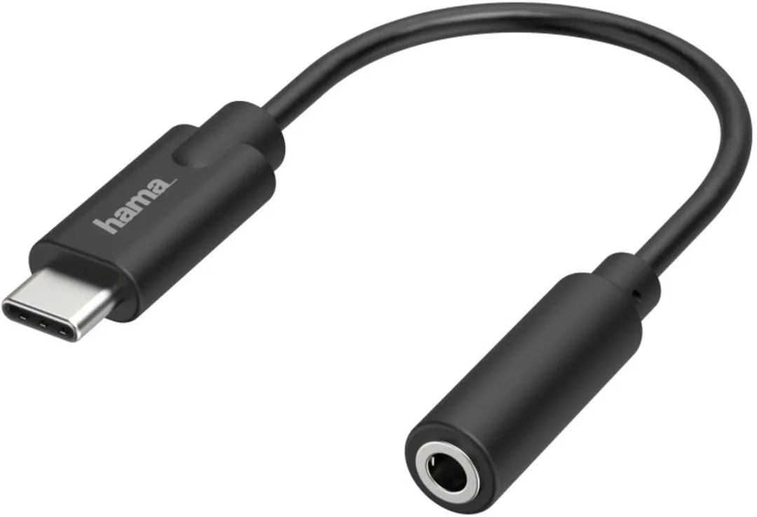 Hama 00200318 USB-C naar Jack 3.5mm Adapter - Zwart