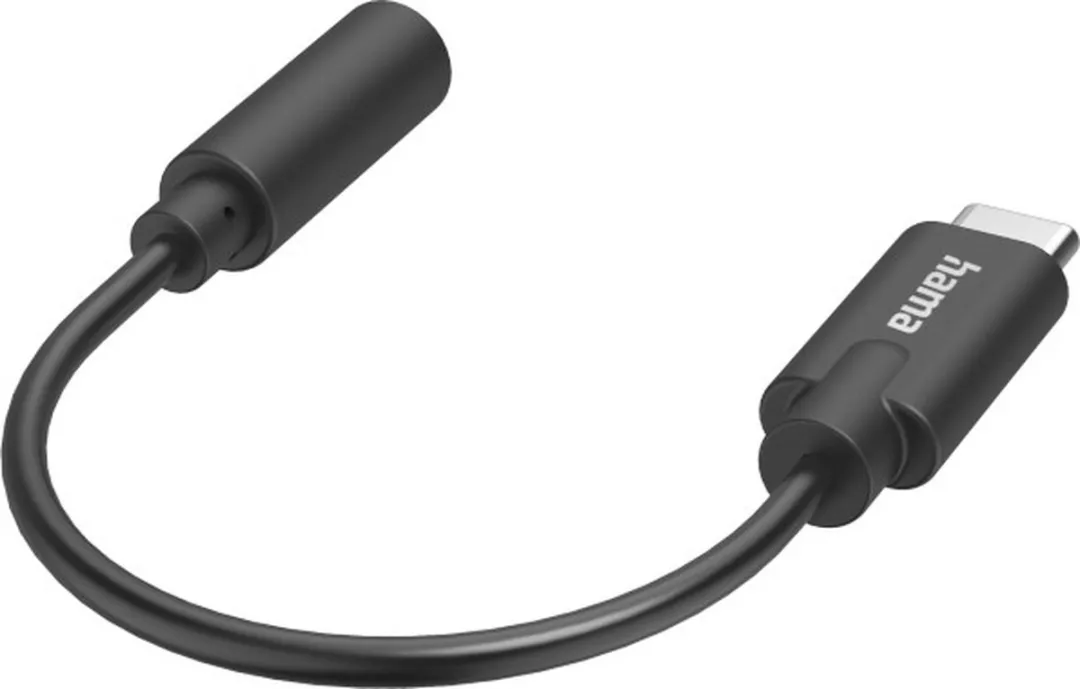 Hama 00200318 USB-C naar Jack 3.5mm Adapter - Zwart