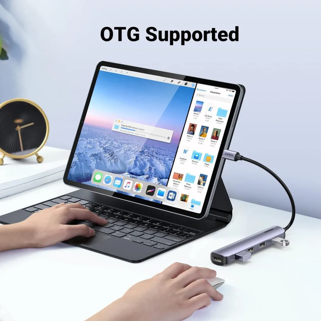 UGREEN USB-C Hub B08HYZXDGW - HDMI 1x USB-A - Zilver/Donkergrijs
