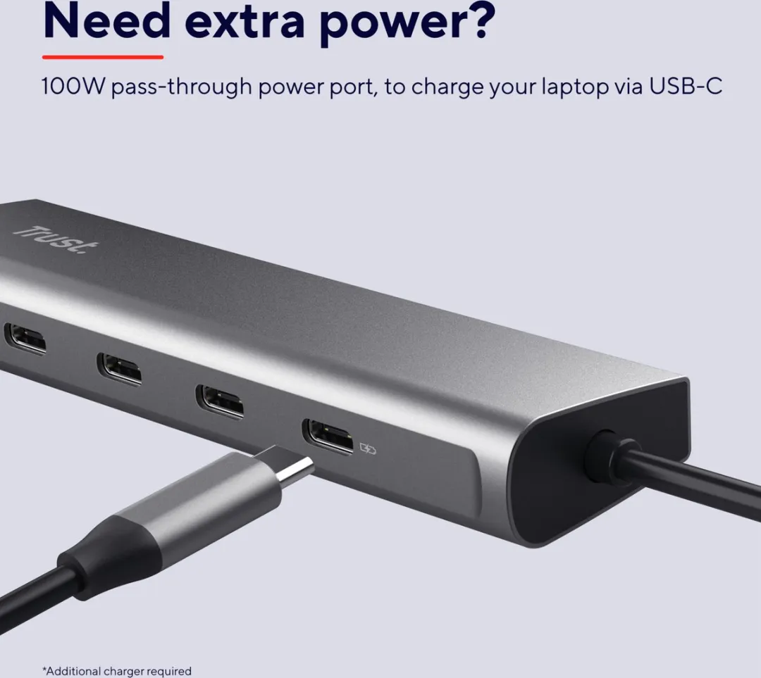 Trust 25136 USB C Hub 5 Poorten - Aluminium