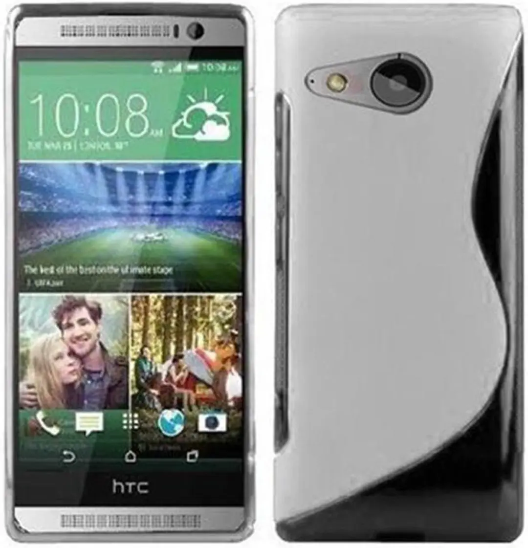 Cadorabo Hoesje geschikt voor HTC ONE M8 MINI in SEMI-TRANSPARANT