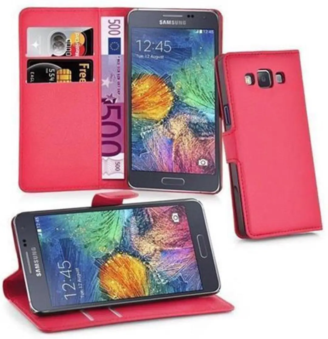 Cadorabo Hoesje geschikt voor Samsung Galaxy A7 2015 in KARMIJN ROOD
