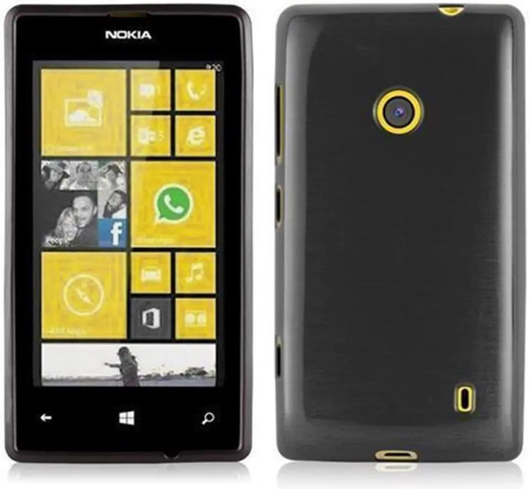 Cadorabo Hoesje geschikt voor Nokia Lumia 525 in ZWART