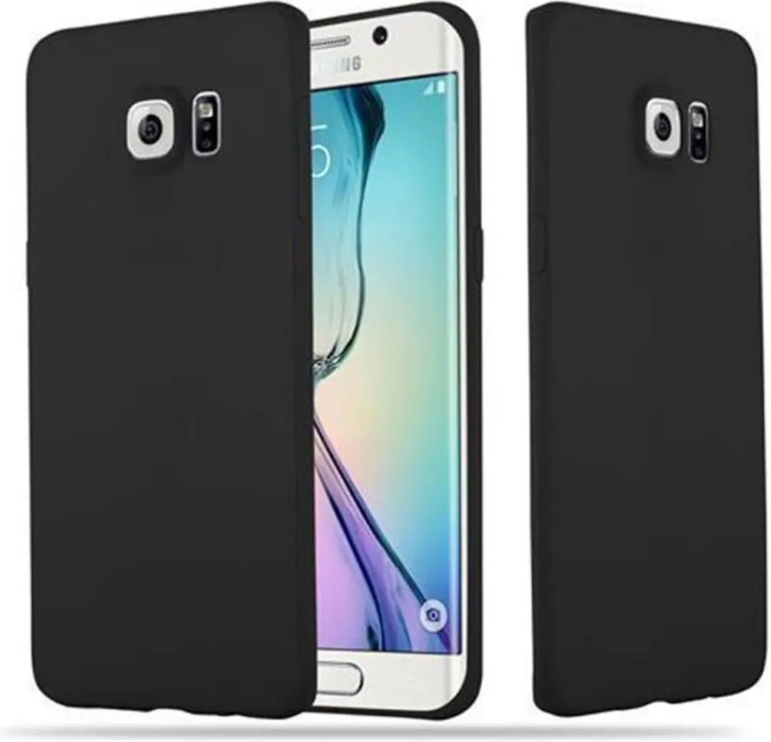 Cadorabo Hoesje geschikt voor Samsung Galaxy S6 EDGE in CANDY ZWART