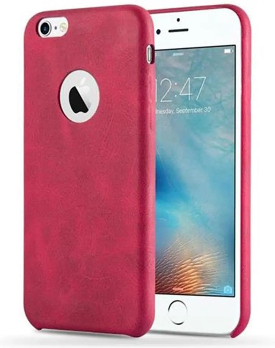 Cadorabo Hoesje geschikt voor Apple iPhone 6 / 6S in VINTAGE ROOD