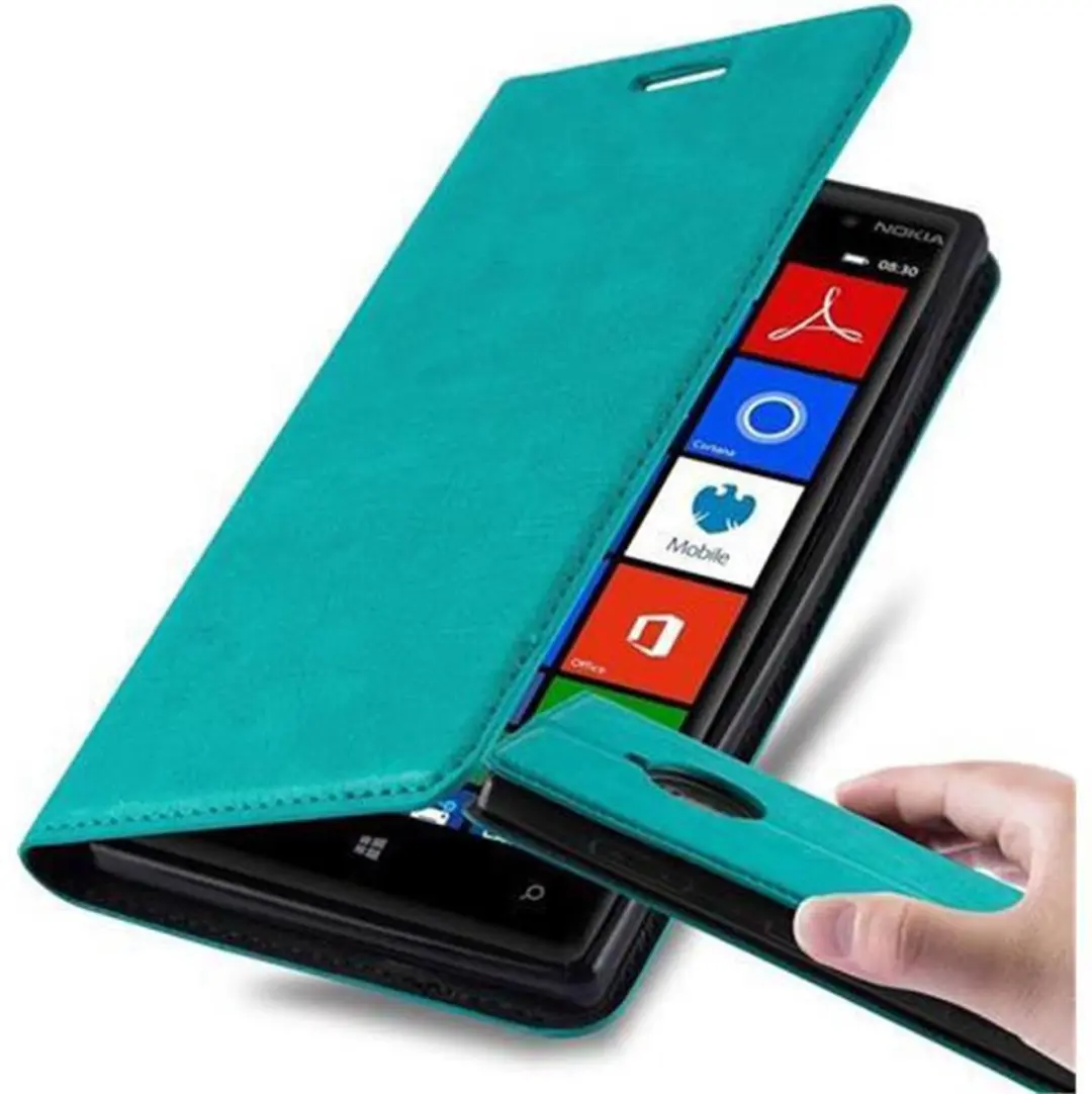 Cadorabo Hoesje geschikt voor Nokia Lumia 830 in BENZINE TURKOOIS