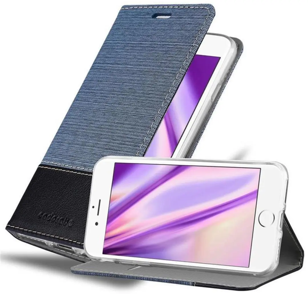 Cadorabo Hoesje geschikt voor Apple iPhone 6 PLUS / 6S PLUS in DONKERBLAUW ZWART