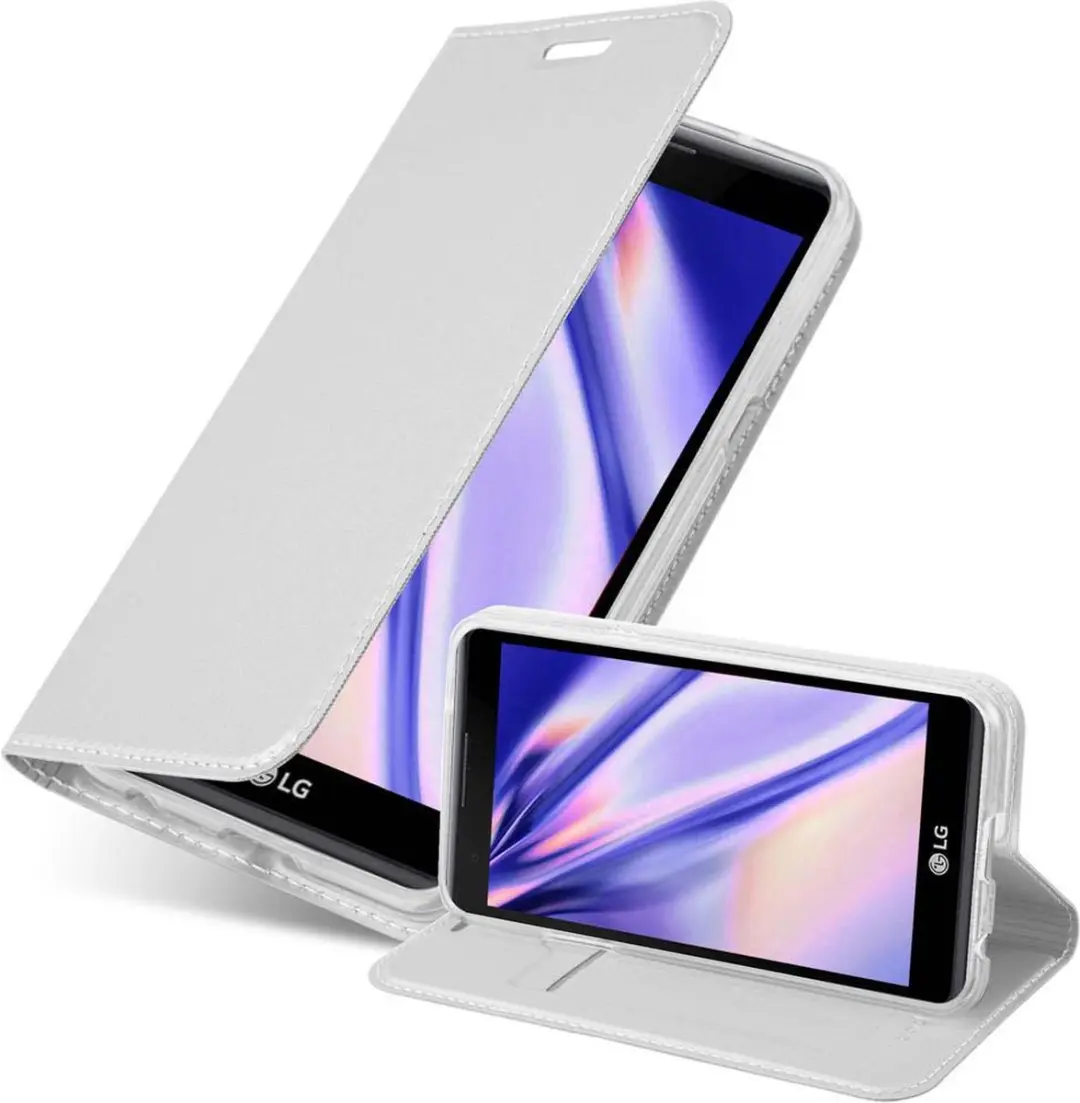 Cadorabo Hoesje geschikt voor LG X POWER in CLASSY ZILVER