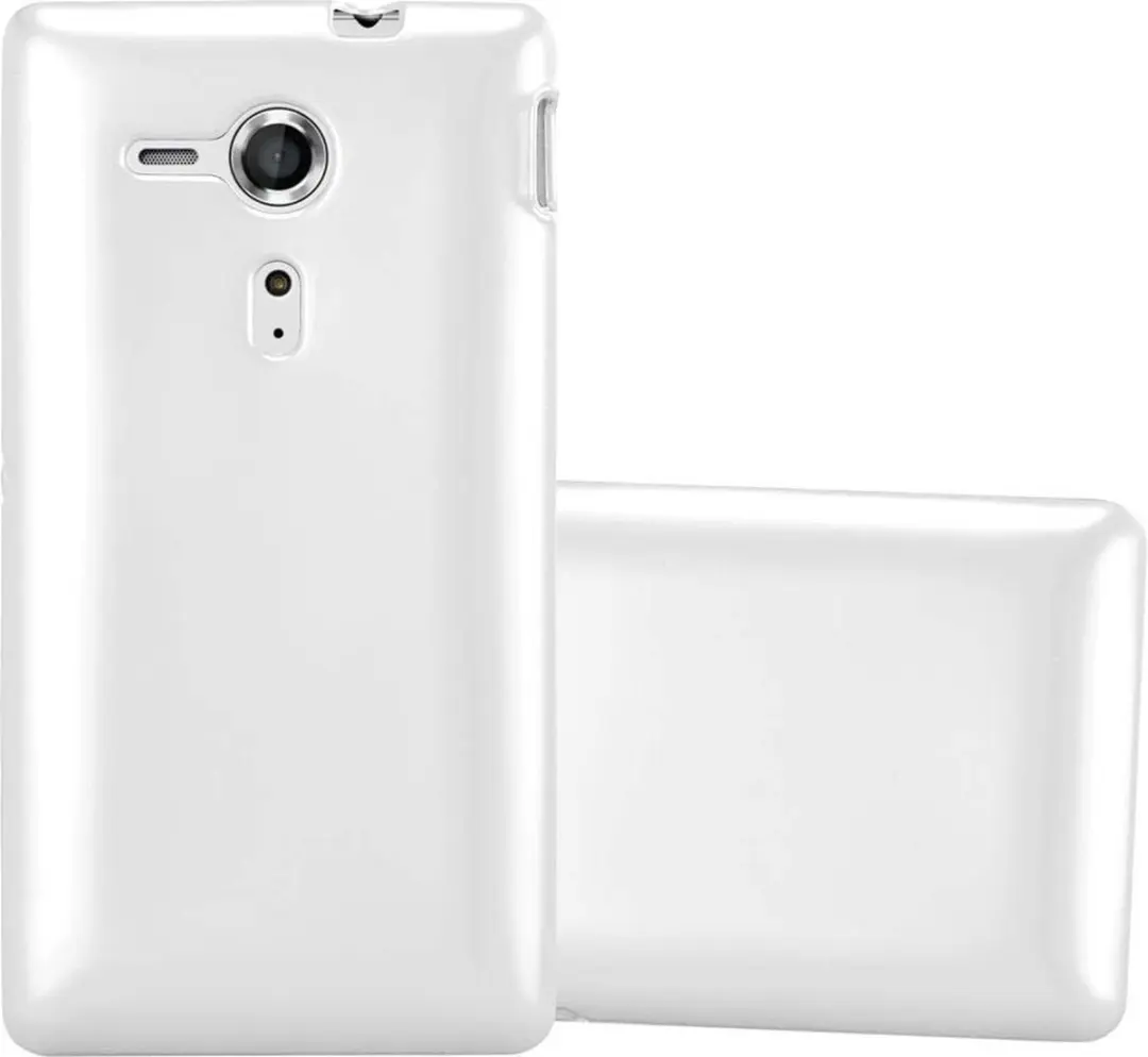 Cadorabo Hoesje geschikt voor Sony Xperia SP in METALLIC ZILVER