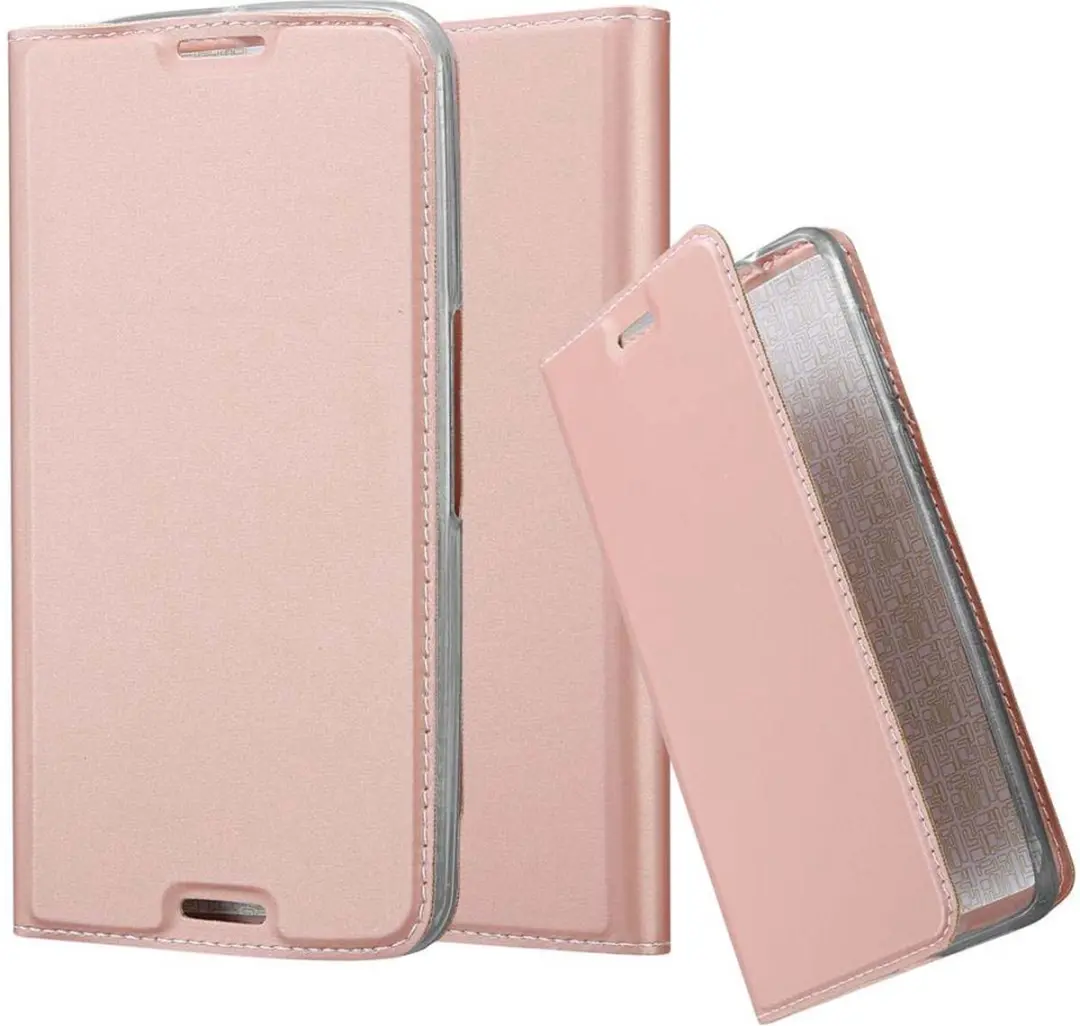 Cadorabo Hoesje geschikt voor Motorola Google NEXUS 6 in CLASSY ROSE GOUD