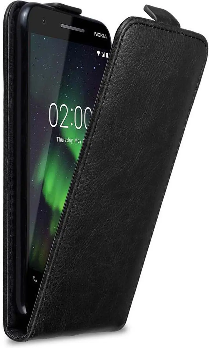 Cadorabo Hoesje geschikt voor Nokia 2.1 in ZWARTE NACHT