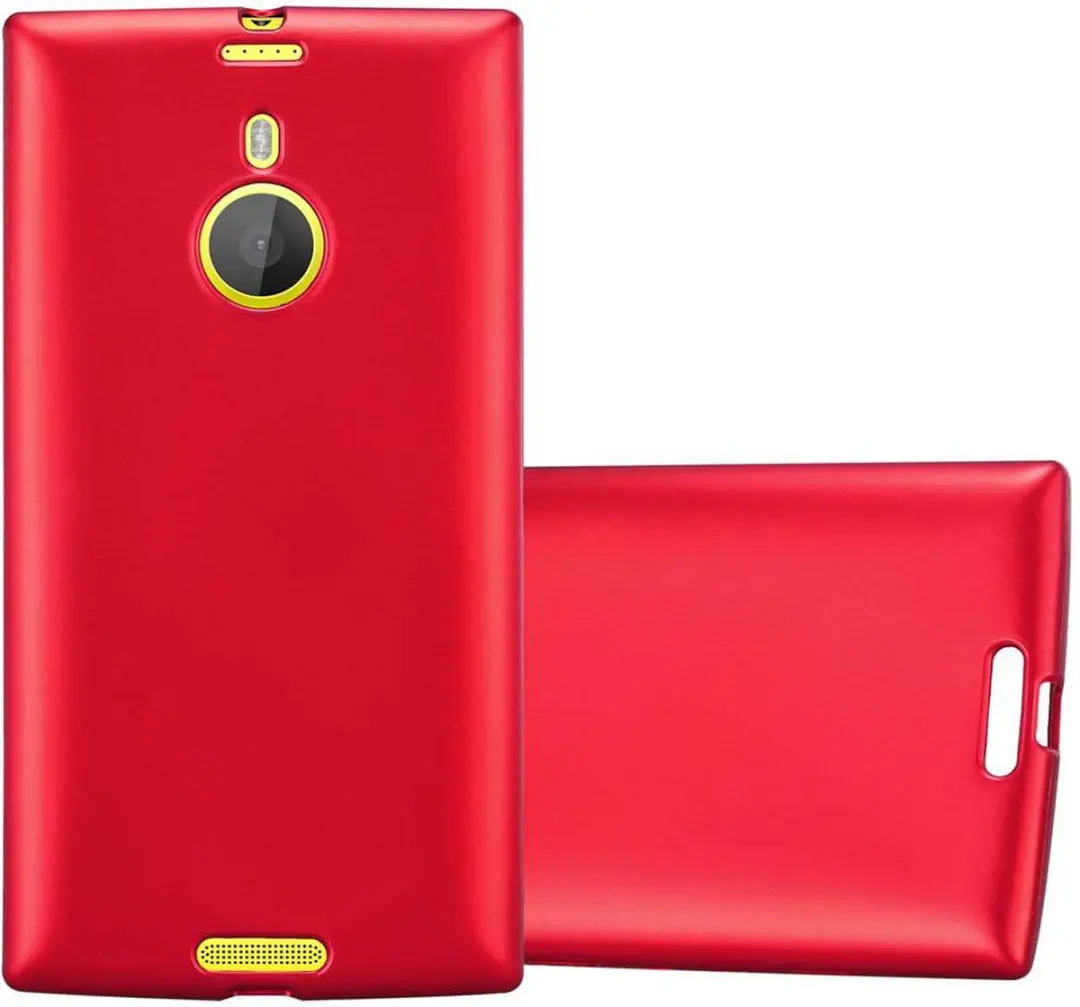 Cadorabo Hoesje geschikt voor Nokia Lumia 1520 in METALLIC ROOD