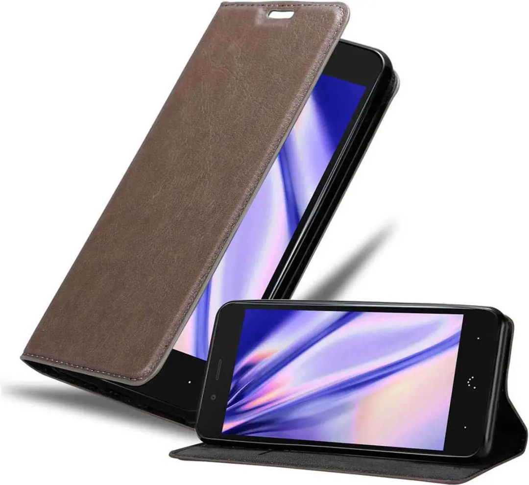 Cadorabo Hoesje geschikt voor BQ Aquaris X5 PLUS in KOFFIE BRUIN
