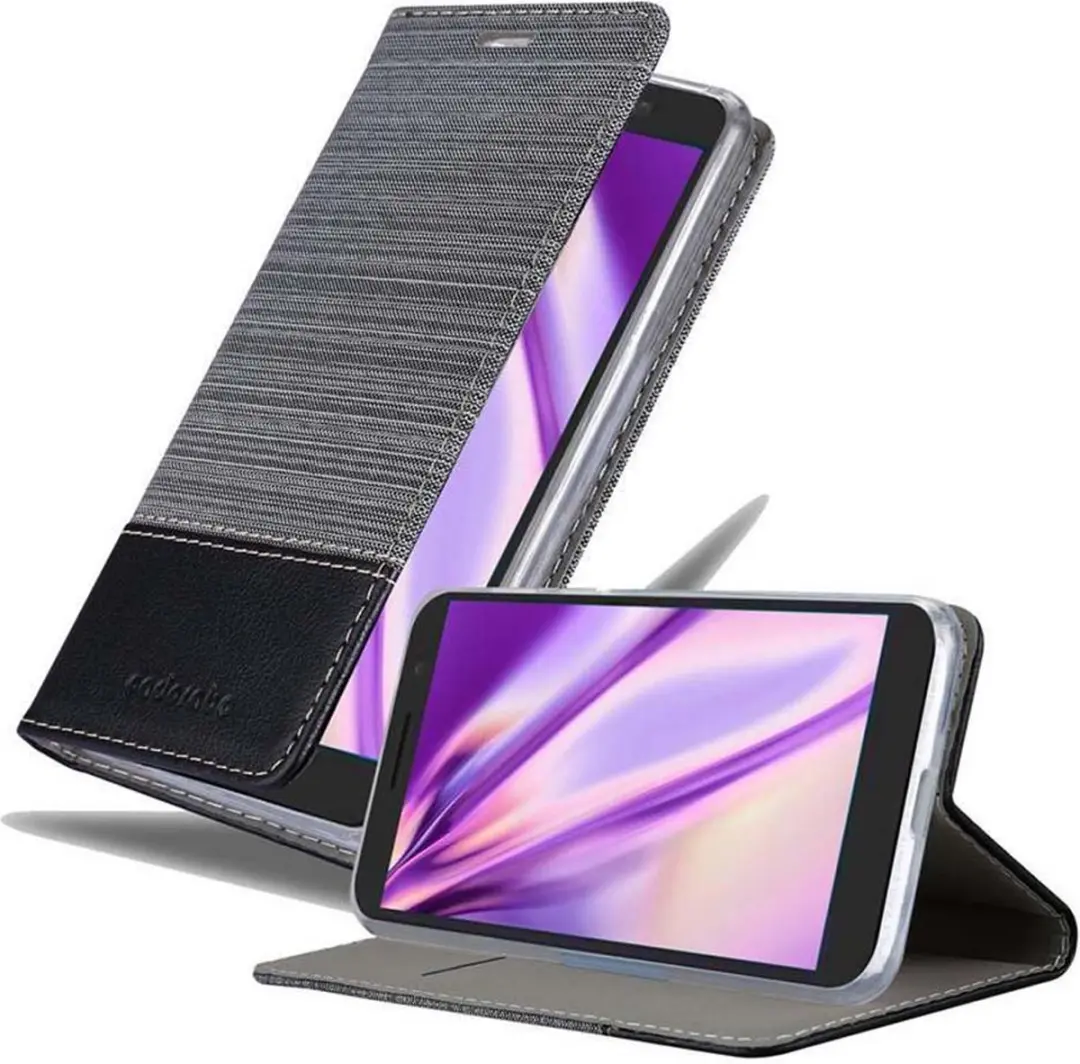 Cadorabo Hoesje geschikt voor Alcatel 3 2018 in GRIJS ZWART