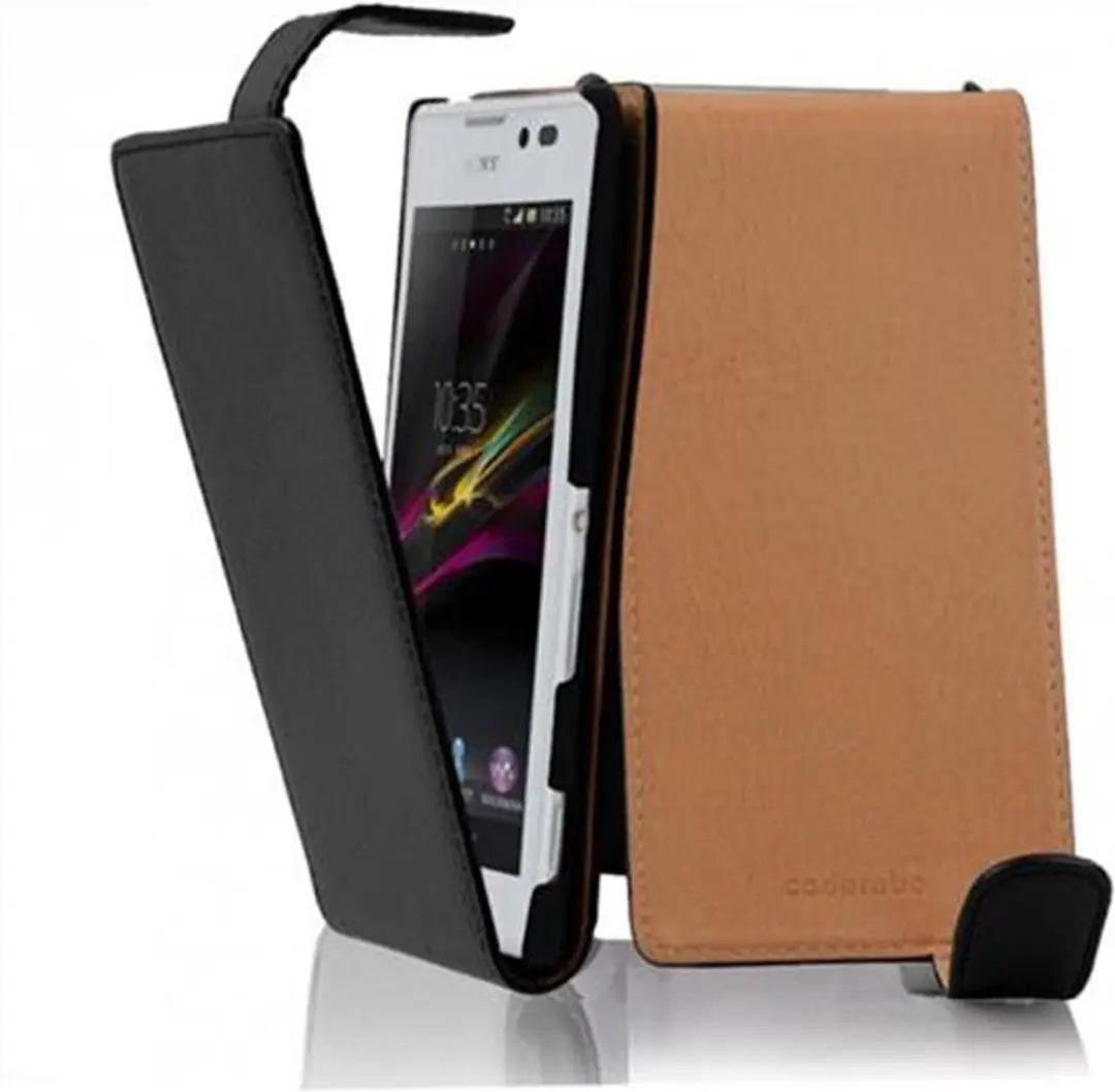 Cadorabo Hoesje geschikt voor Sony Xperia C in ZWARTE OXIDE