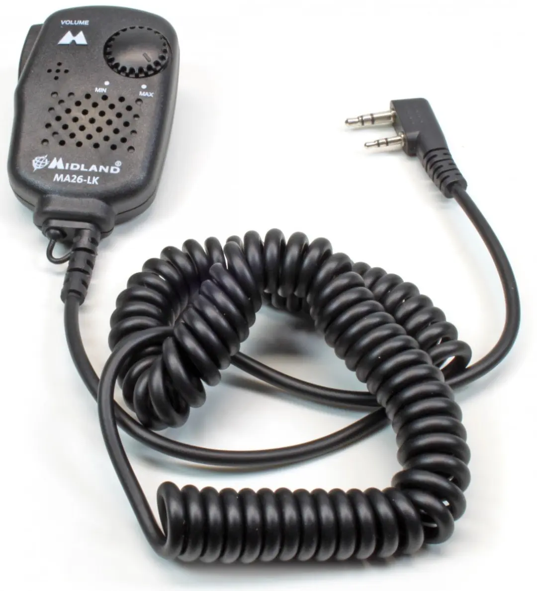 Midland MA-26LK Speakermicrofoon C515.04 Kenwood 2 pins , volumeregeling, earpho