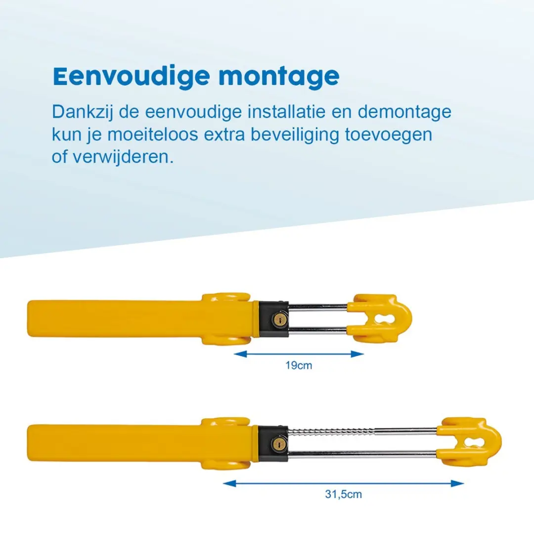 ProPlus Heavy Duty Stuurslot - 2 Sleutels - Geel - afbeelding 2 van 6