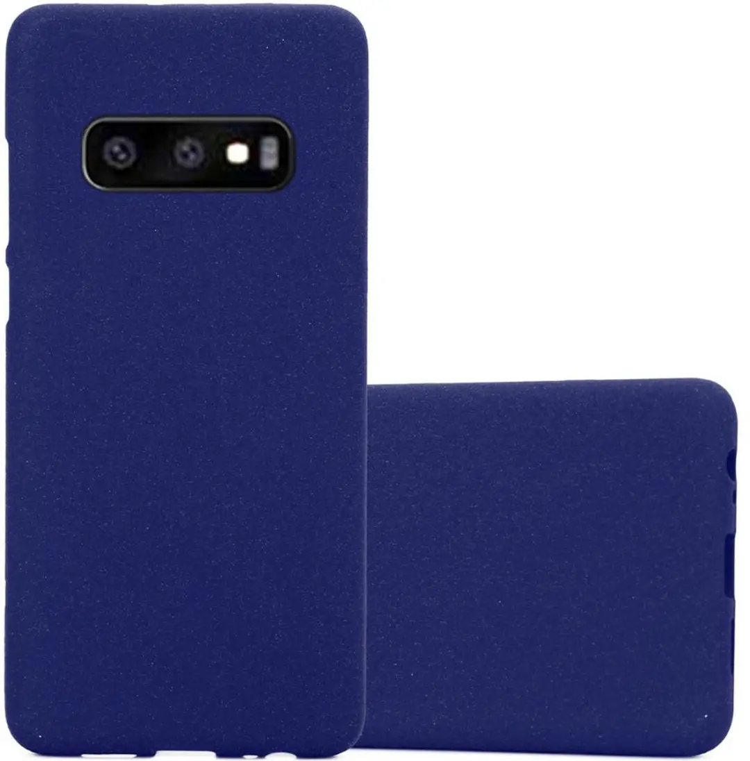 Cadorabo Hoesje geschikt voor Samsung Galaxy S10e in FROST DONKER BLAUW