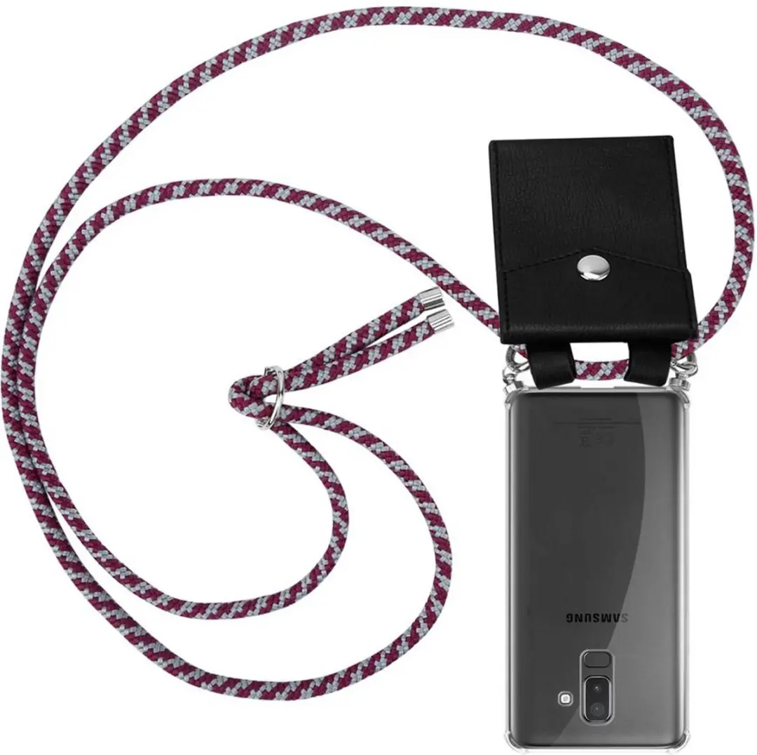 Cadorabo Hoesje geschikt voor Samsung Galaxy J8 2018 in ROOD WIT