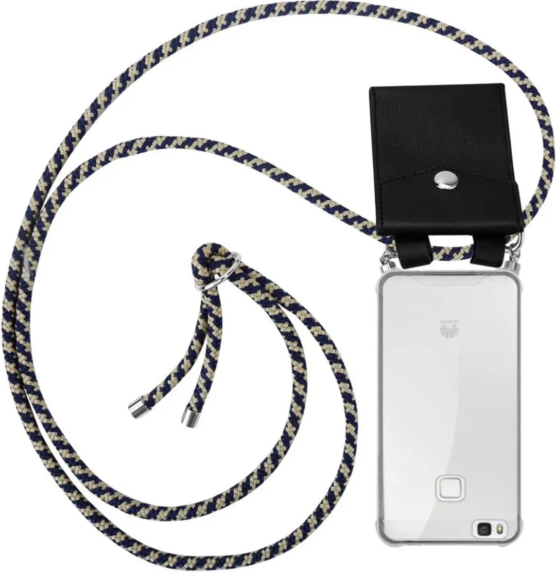 Cadorabo Hoesje geschikt voor Huawei P9 LITE 2016 / G9 LITE in DONKER BLAUW GEEL
