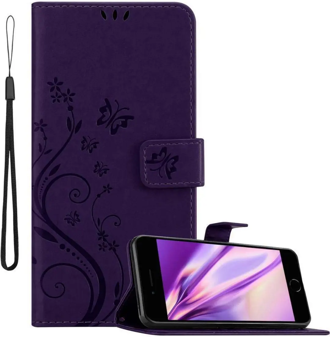 Cadorabo Hoesje geschikt voor Apple iPhone 7 PLUS / 7S PLUS / 8 PLUS in BLOEMEN