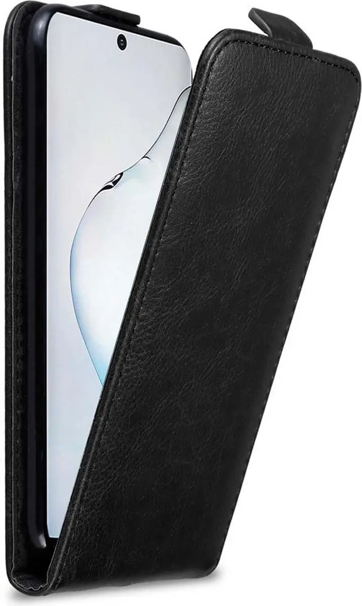 Cadorabo Hoesje geschikt voor Samsung Galaxy NOTE 10 in ZWARTE NACHT