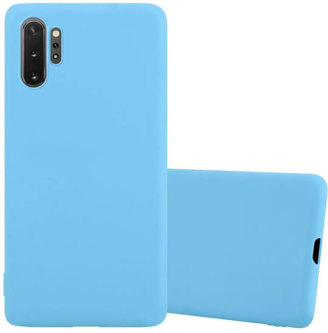 Cadorabo Hoesje geschikt voor Samsung Galaxy NOTE 10 PLUS in CANDY BLAUW