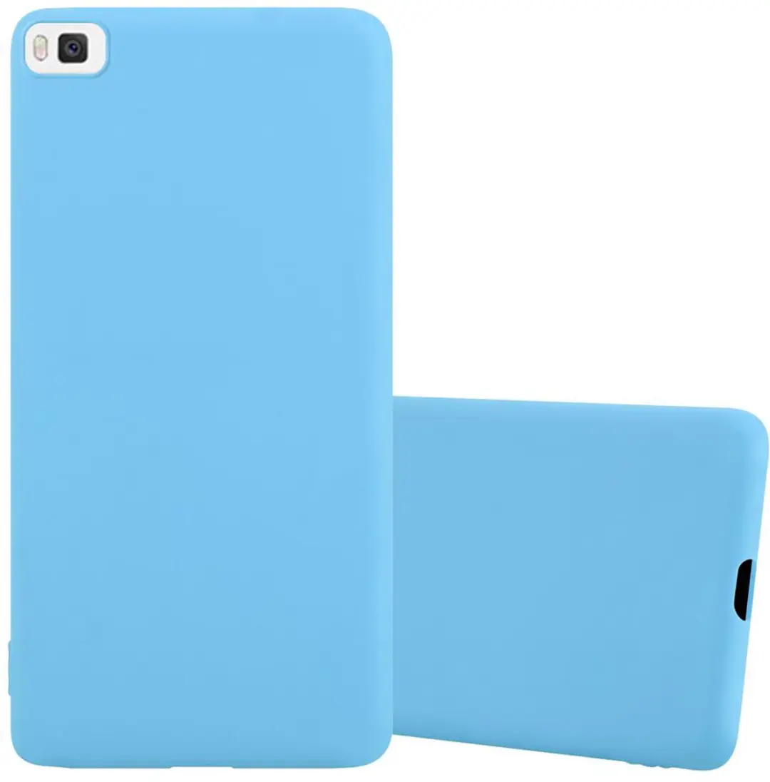 Cadorabo Hoesje geschikt voor Huawei P8 in CANDY BLAUW