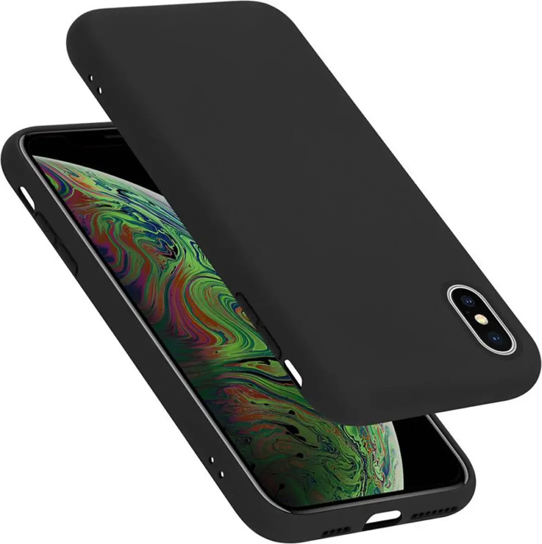 Cadorabo Hoesje geschikt voor Apple iPhone XS MAX in LIQUID ZWART