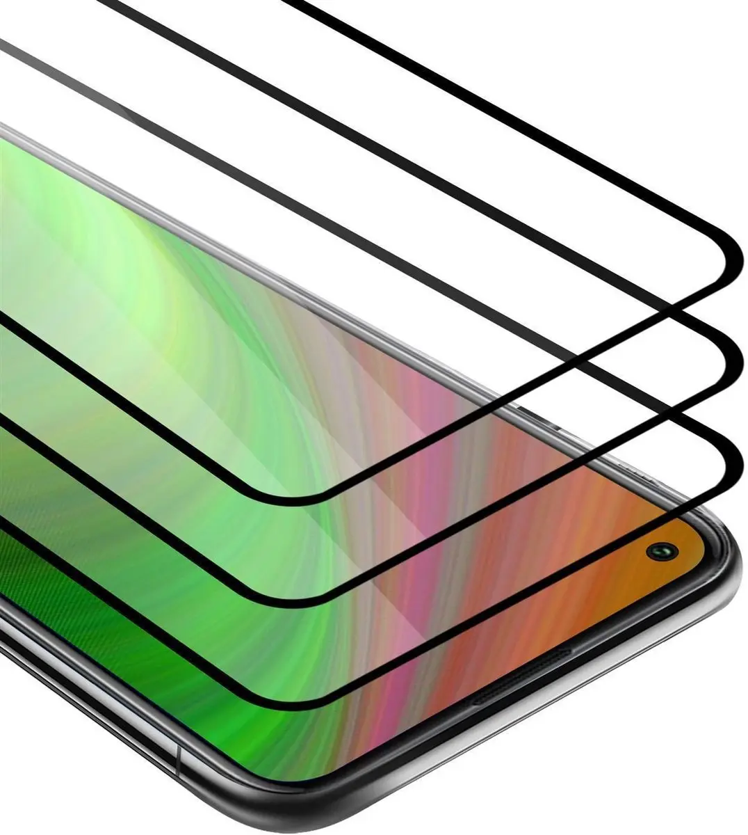 Cadorabo 3x Screenprotector geschikt voor Motorola MOTO G8 POWER Volledig scherm