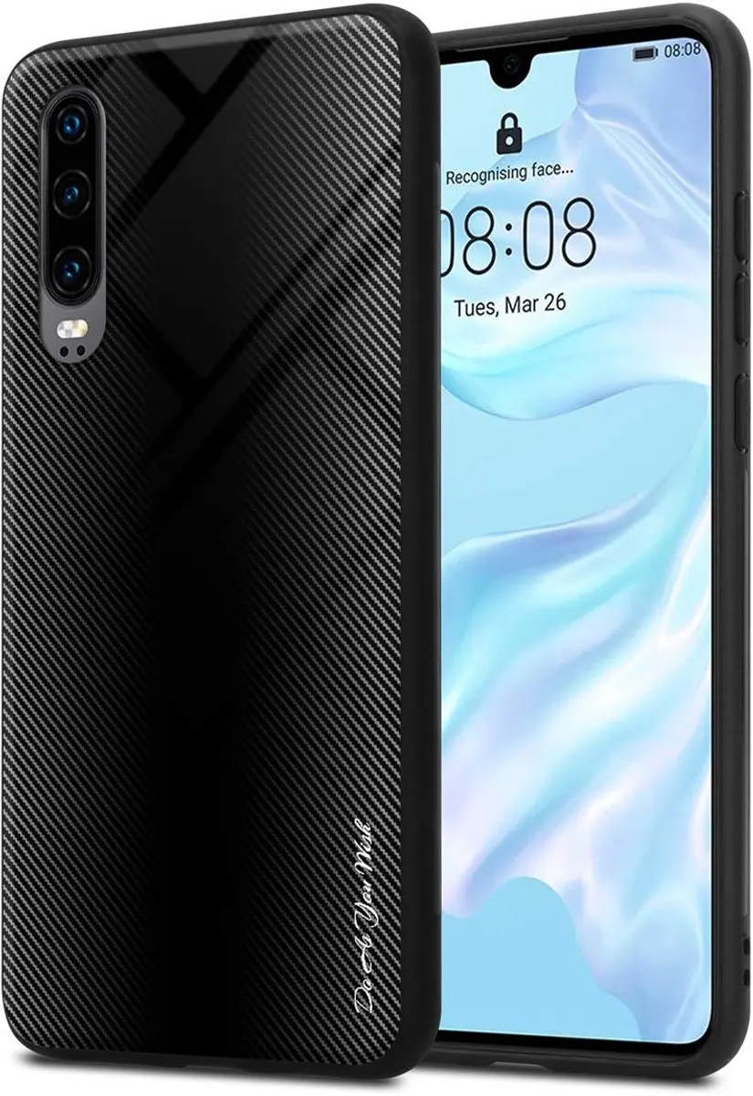 Cadorabo Hoesje geschikt voor Huawei P30 in OPAAL ZWART