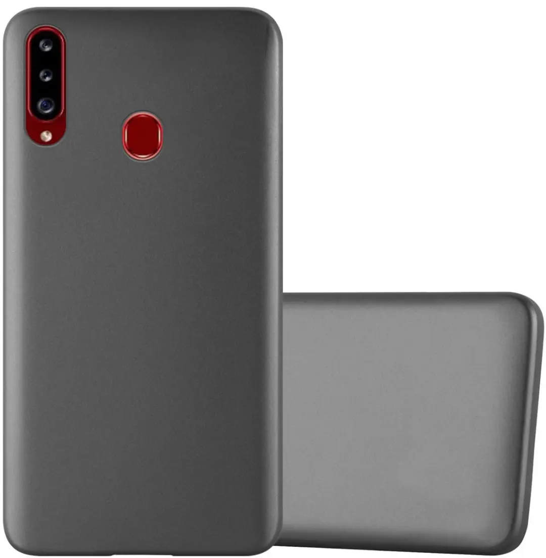 Cadorabo Hoesje geschikt voor Samsung Galaxy A20s in METALLIC GRIJS
