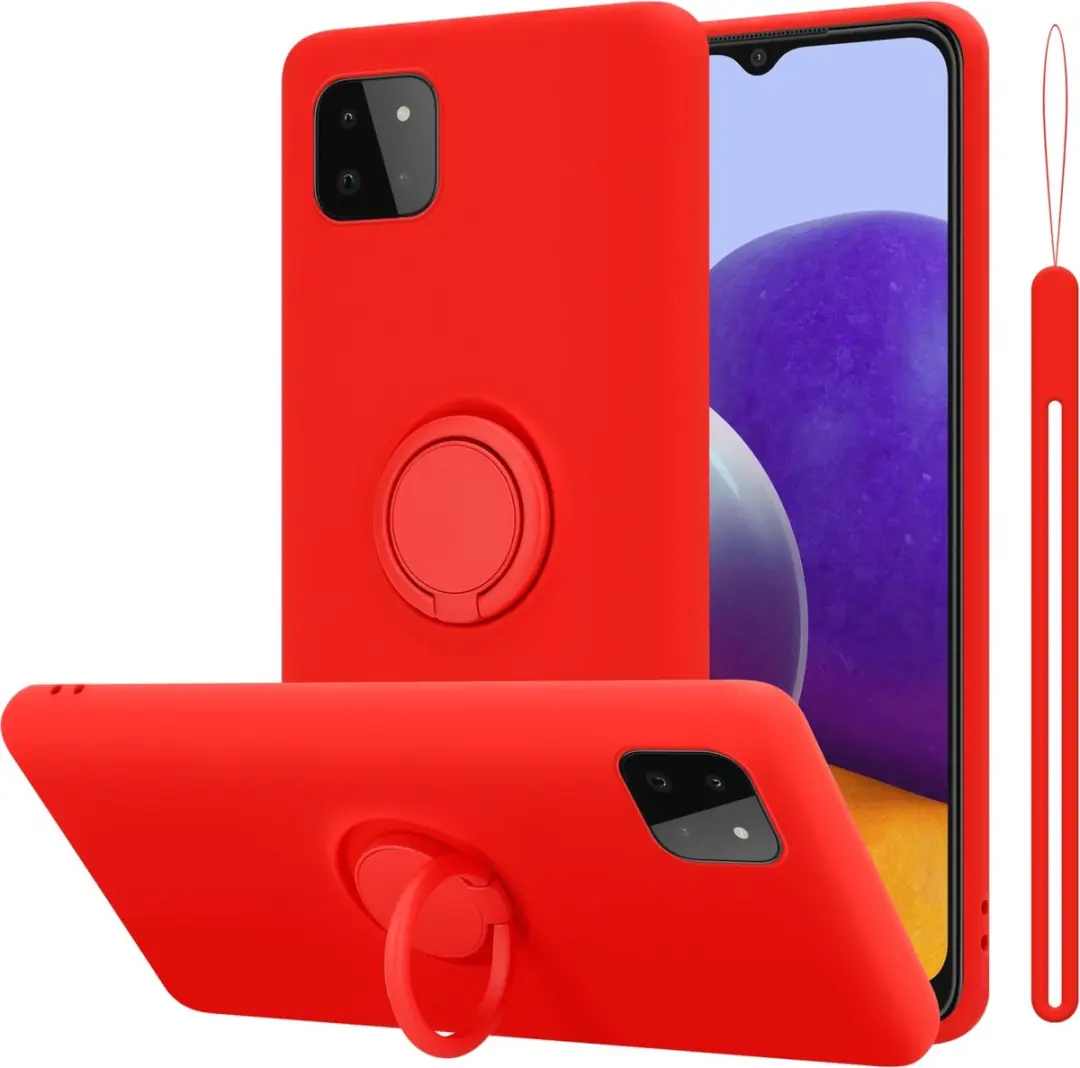 Cadorabo Hoesje geschikt voor Samsung Galaxy A22 5G in LIQUID ROOD