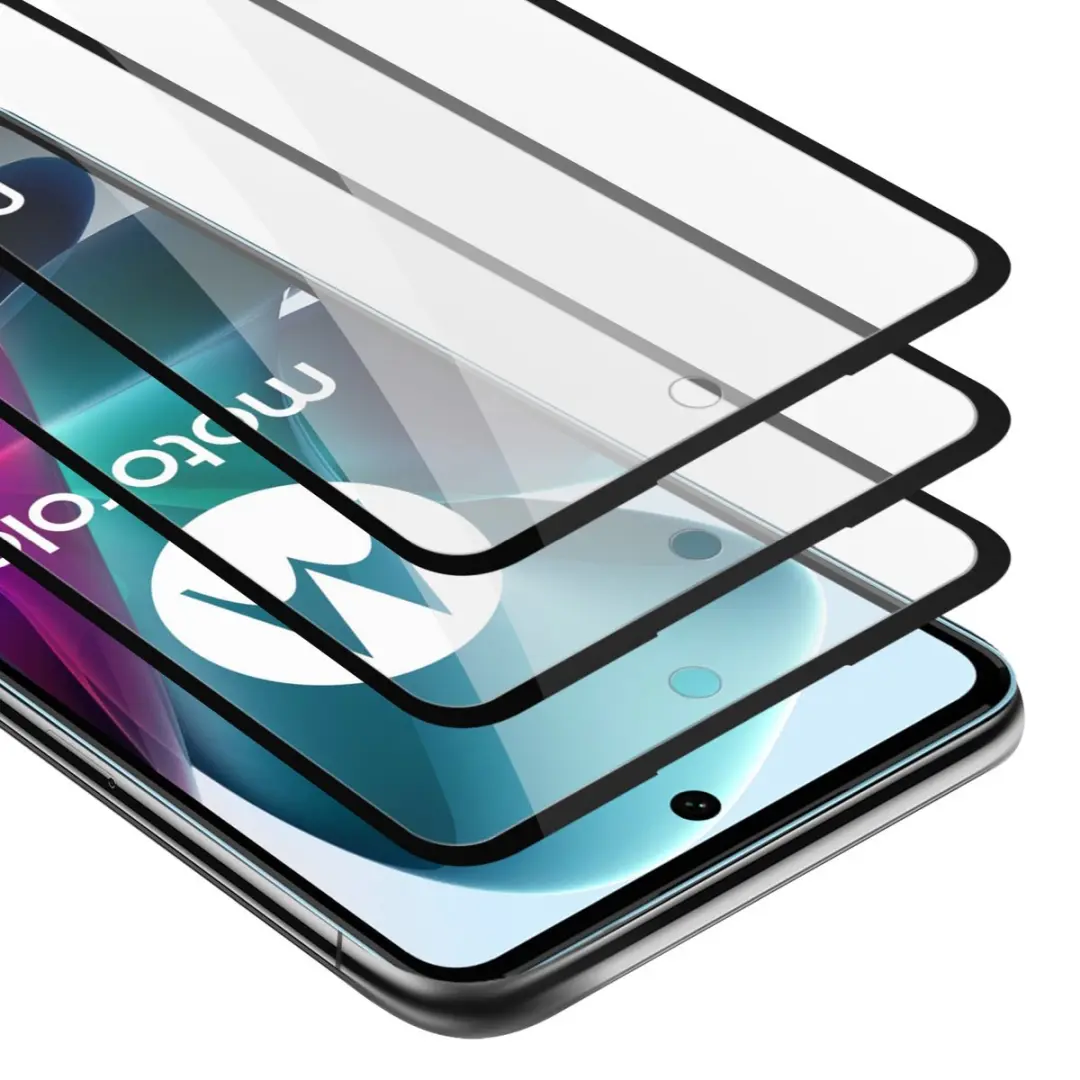Cadorabo 3x Screenprotector geschikt voor Motorola MOTO G200 5G Volledig scherm