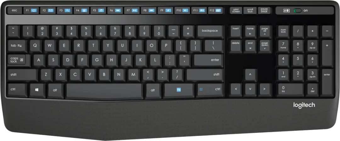 Logitech MK345 Draadloze Toetsenbord & Muis Set - 3 Knoppen - Black/Blue