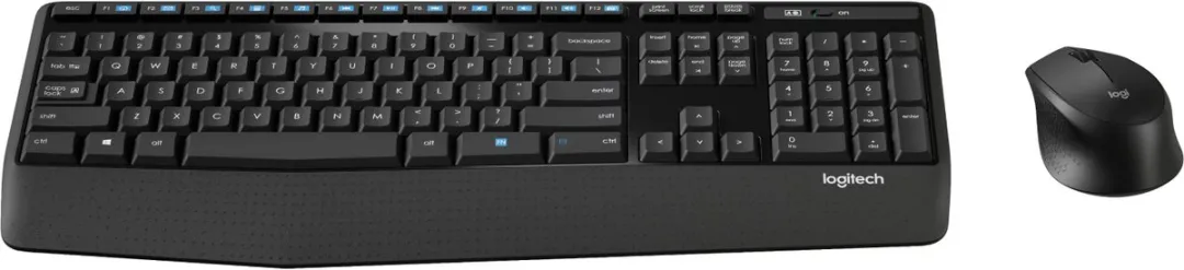 Logitech MK345 Draadloze Toetsenbord & Muis Set - 3 Knoppen - Black/Blue