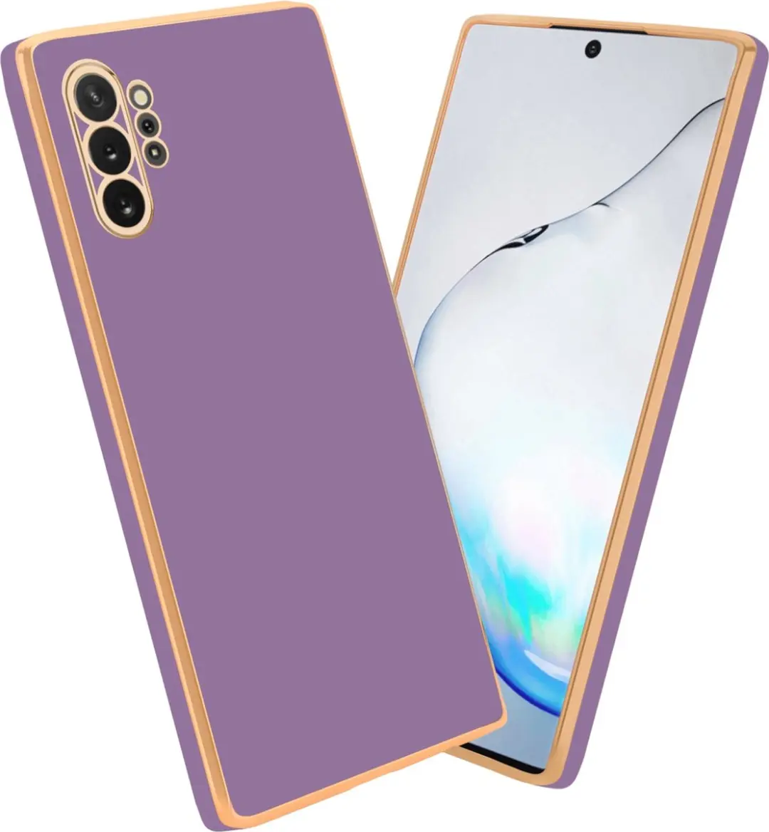 Cadorabo Hoesje geschikt voor Samsung Galaxy NOTE 10 PLUS in Glossy Paars
