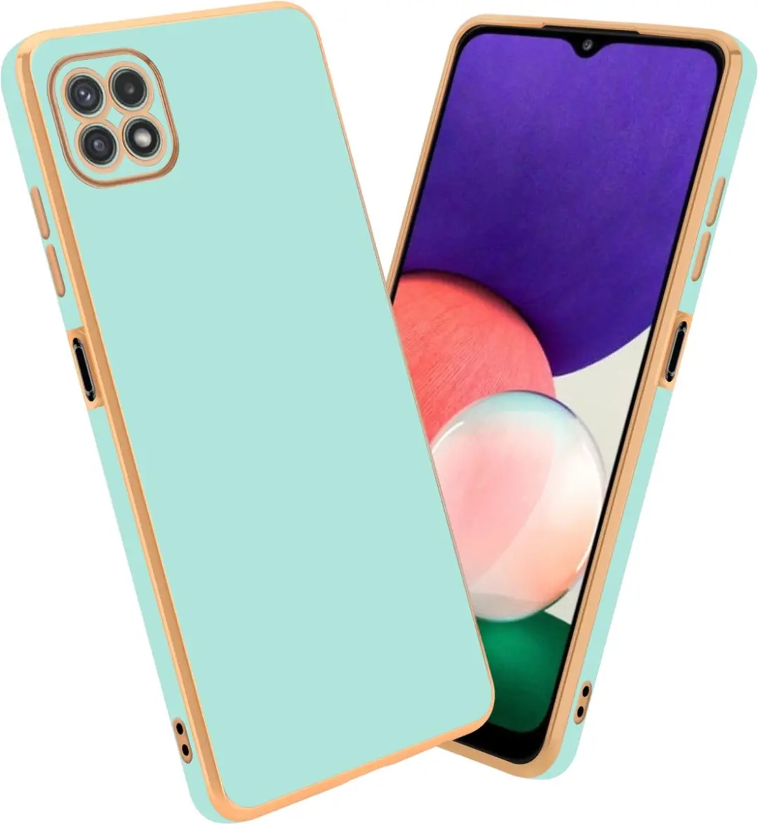 Cadorabo Hoesje geschikt voor Samsung Galaxy A22 5G in Glossy Mintgroen