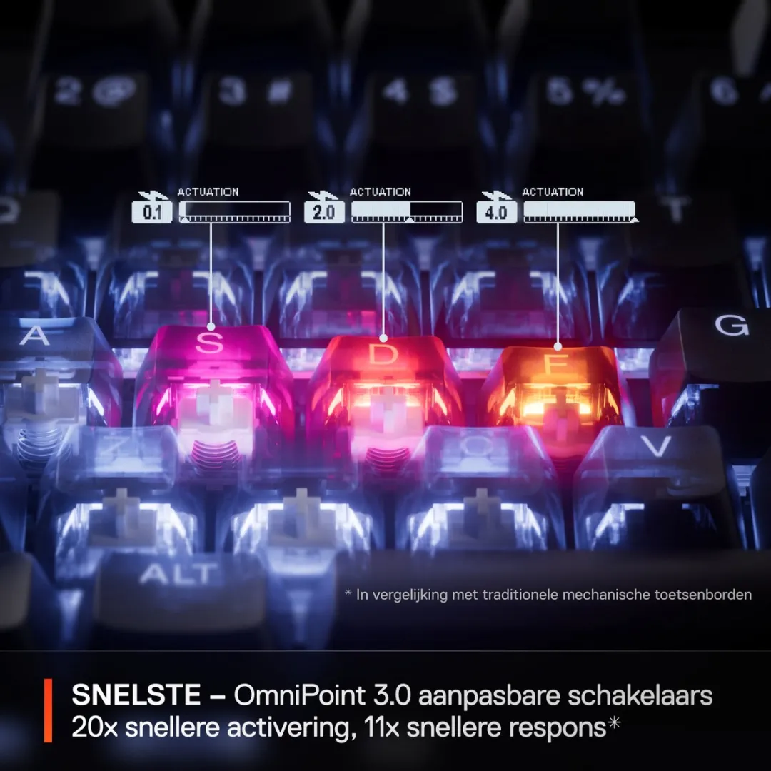 SteelSeries Apex Pro Gen 3 64660 Gamingtoetsenbord - US Layout - Zwart - afbeelding 6 van 6