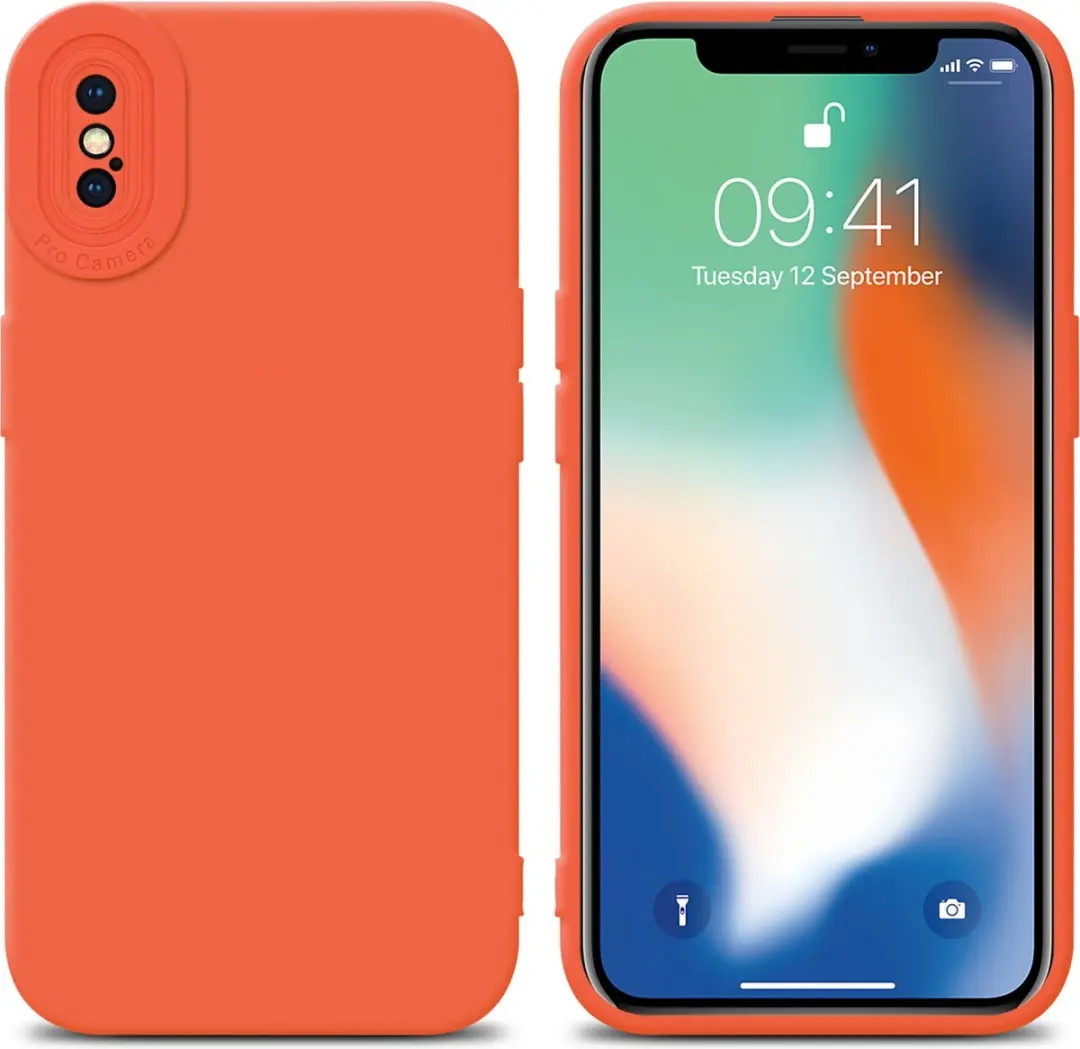 Cadorabo Hoesje geschikt voor Apple iPhone XS MAX in FLUID ORANJE