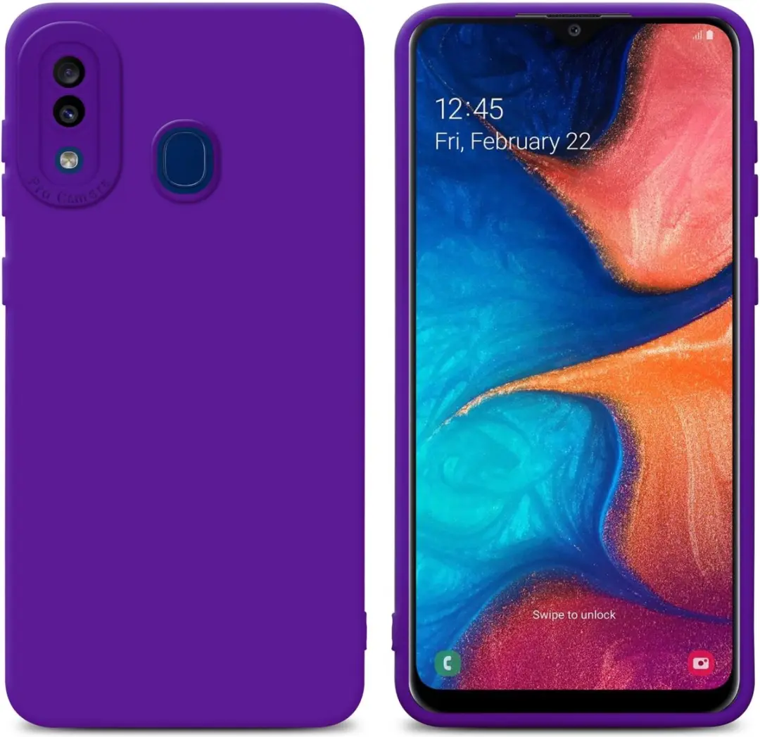 Cadorabo Hoesje geschikt voor Samsung Galaxy A20 / A30 / M10s in FLUID DONKER PA