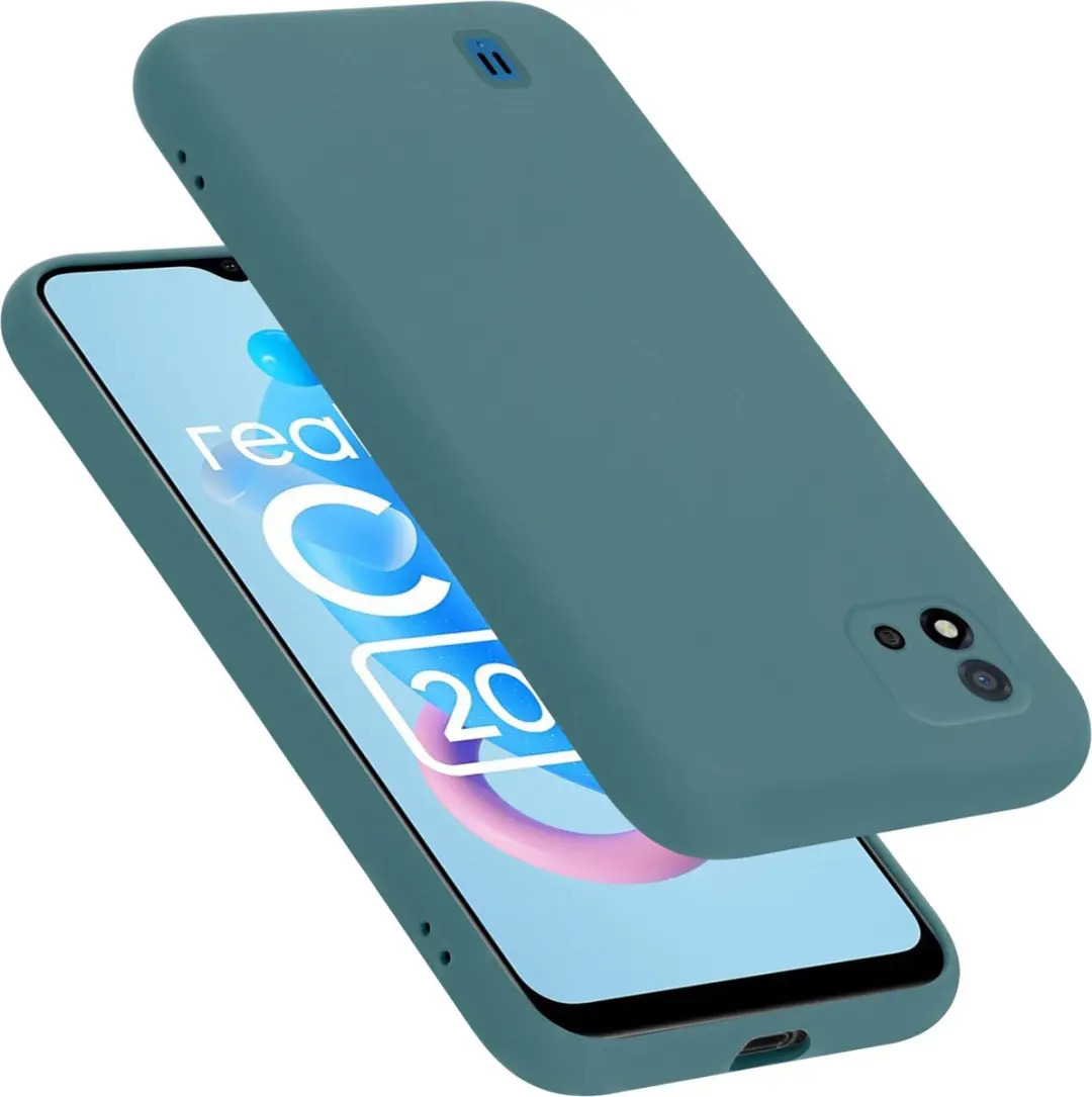 Cadorabo Hoesje geschikt voor Realme C11 2021 in LIQUID GROEN