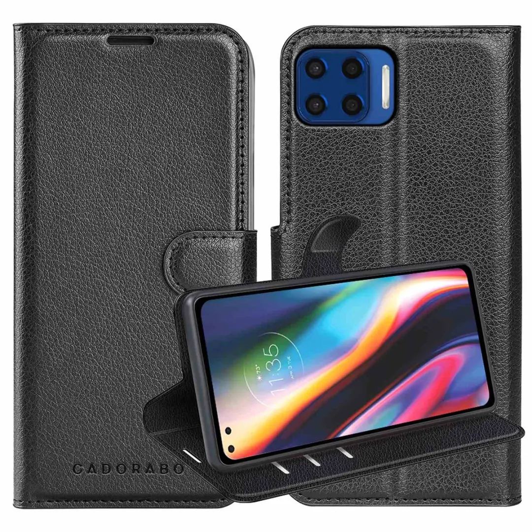 Cadorabo Hoesje geschikt voor Motorola MOTO G 5G PLUS in PHANTOM ZWART