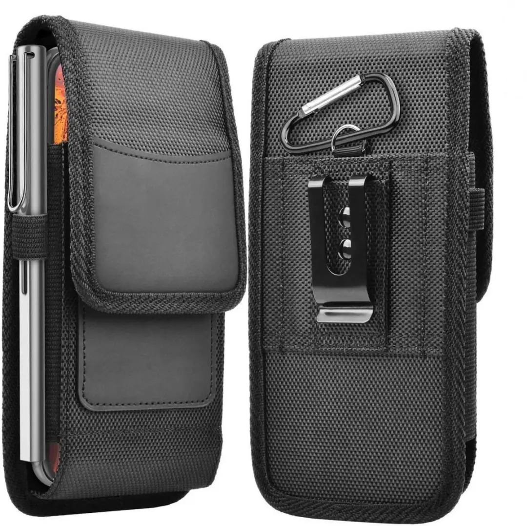 Cadorabo Mobielhoesje met riemclip geschikt voor LG Q6 PLUS in ZWART