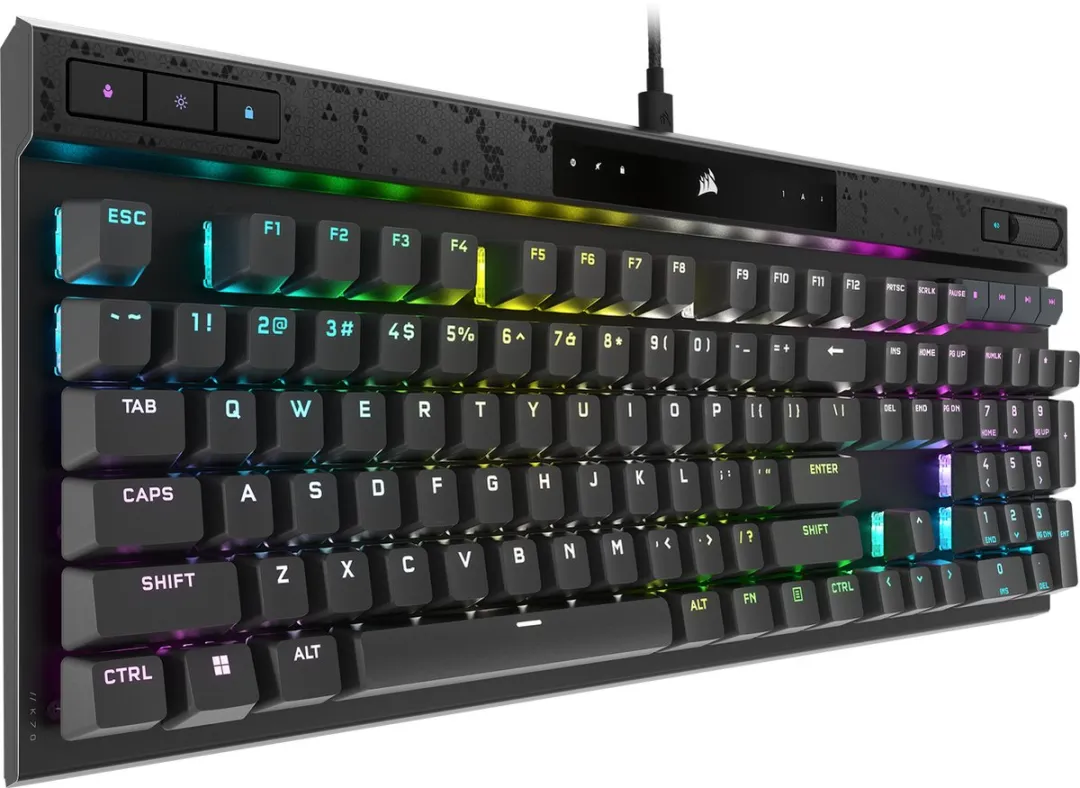 Corsair K70 MAX CH-910961G-NA Mechanisch Gaming Toetsenbord - Staalgrijs - afbeelding 6 van 6