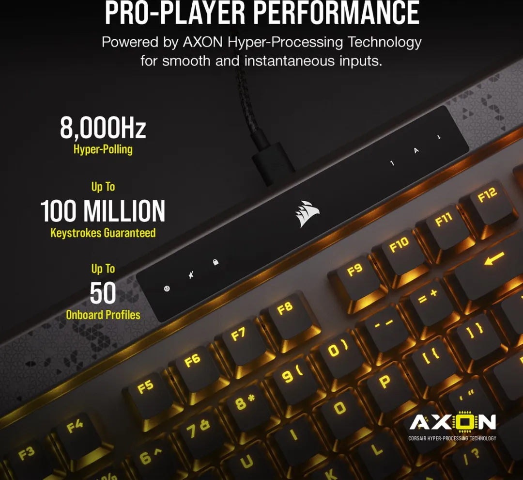 Corsair K70 MAX CH-910961G-NA Mechanisch Gaming Toetsenbord - Staalgrijs