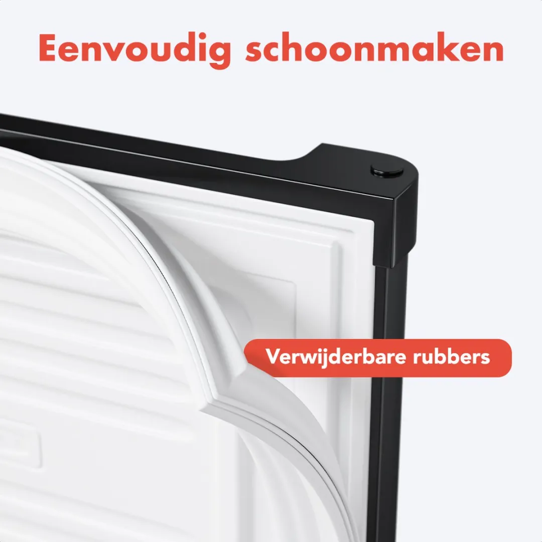 KitchenBrothers Mini Vriezer - 33L - Kleine Diepvrieskast - Vrijstaand - Compact - Zwart