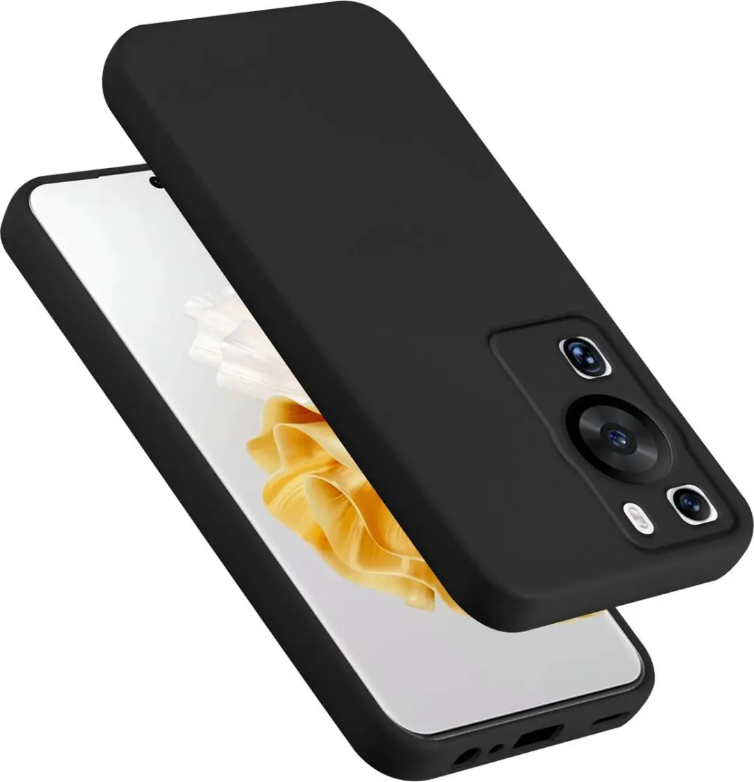 Cadorabo Hoesje geschikt voor Huawei P60 Pro in LIQUID ZWART