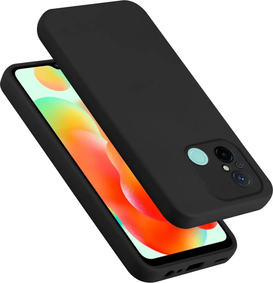 Cadorabo Hoesje geschikt voor Redmi 12C in LIQUID ZWART
