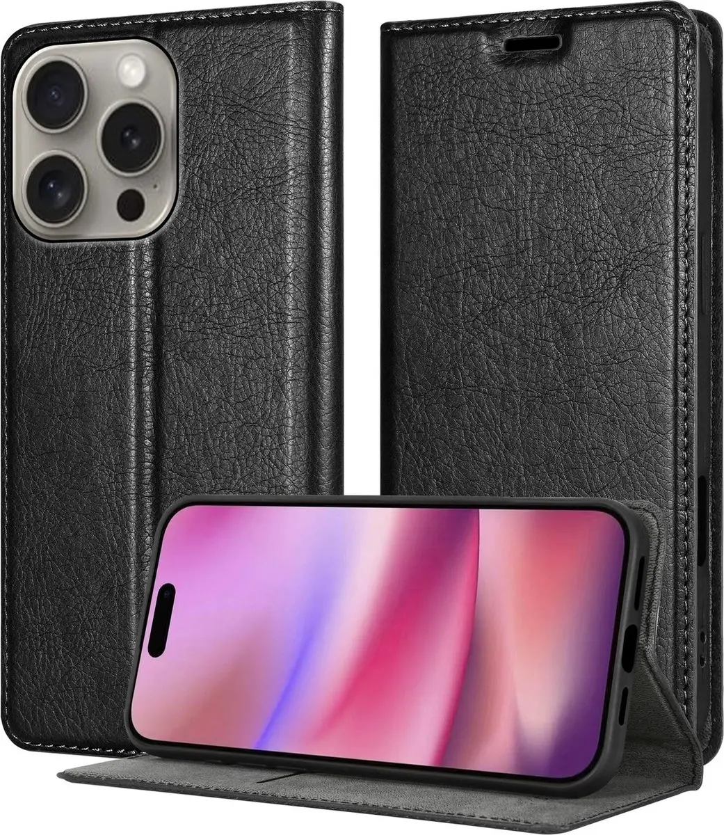 Cadorabo Hoesje geschikt voor Apple iPhone 16 PRO MAX in ZWARTE NACHT